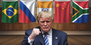 Tarifas de 100%: Trump avisa BRICS sobre abandonar o dólar